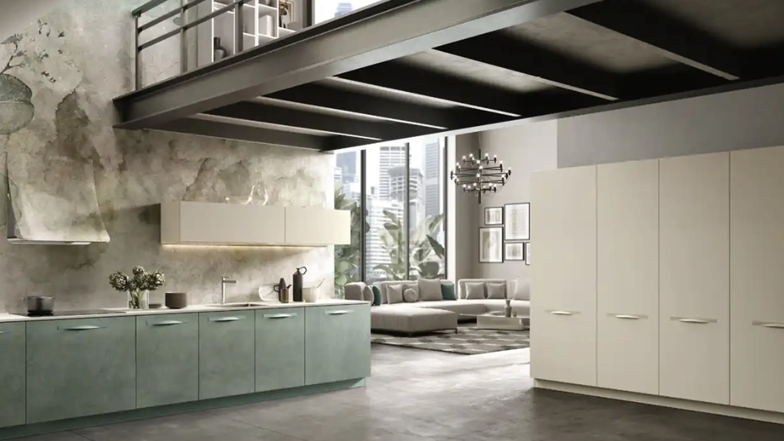 Cucina Moderna lineare Moon 04 di Moretti Cucine