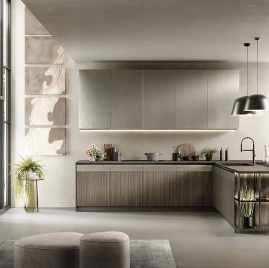 Cucina Moderna con penisola Natural 02 di Moretti Cucine