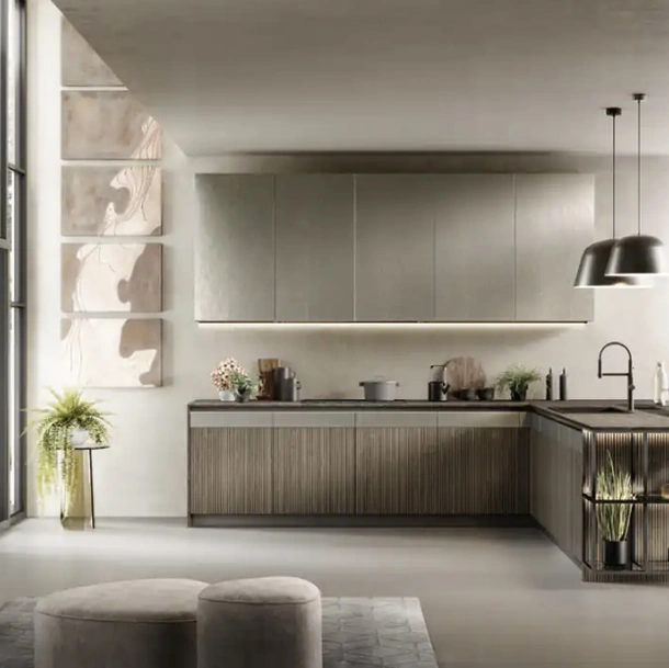 Cucina Moderna con penisola Natural 02 di Moretti Cucine