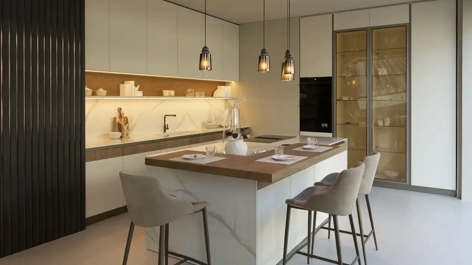 Cucina Moderna con isola Natural MI1 di Moretti Cucine