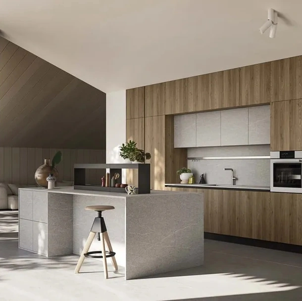 Cucina Moderna con isola Up Design 04 di Ar-Tre