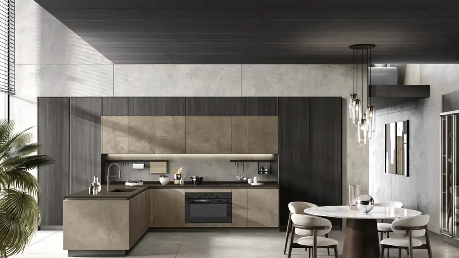 Cucina Moderna con penisola Venere 01 di Moretti Cucine