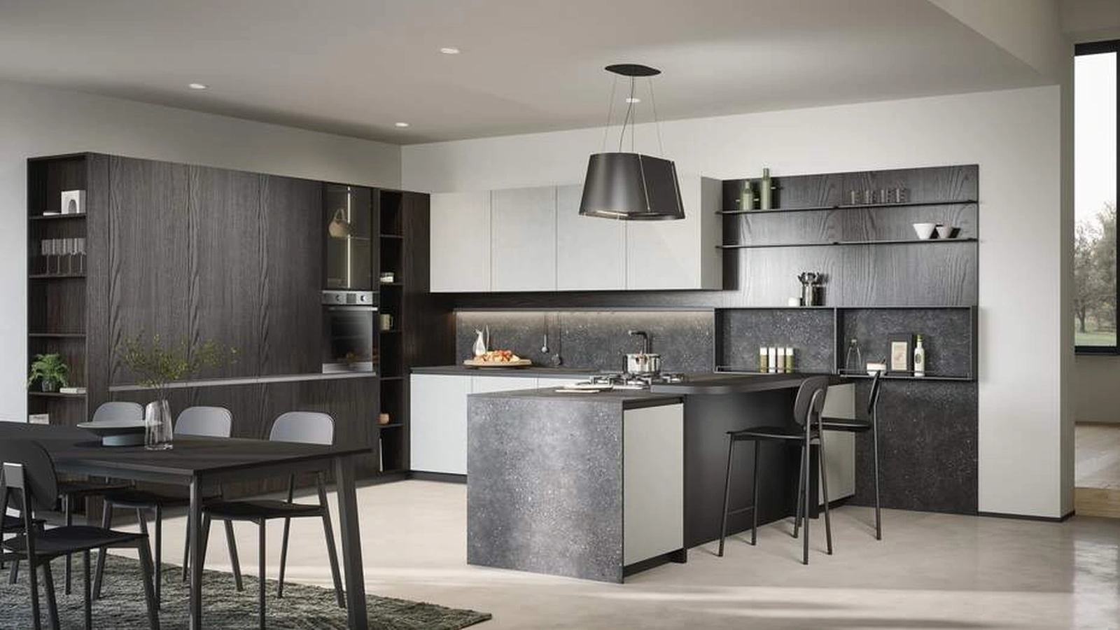 Cucina Moderna con penisola Zoe Composizione 04 di Prima Cucine