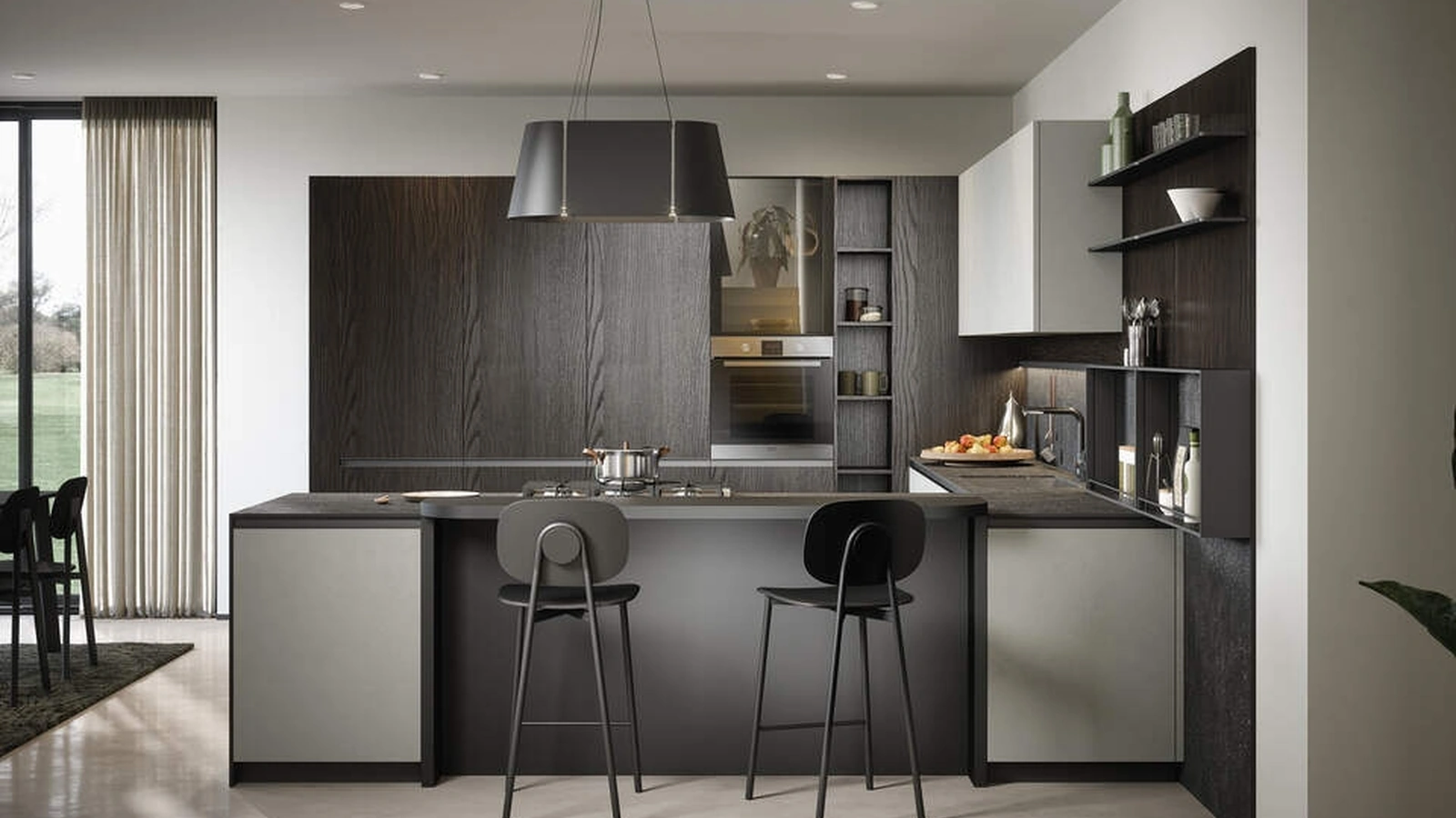 Cucina Moderna con penisola Zoe Composizione 04 di Prima Cucine