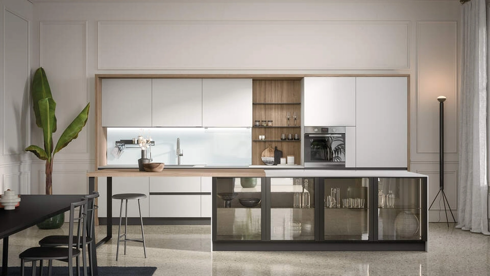 Cucina Moderna con isola Zoe Composizione 05 di Prima Cucine